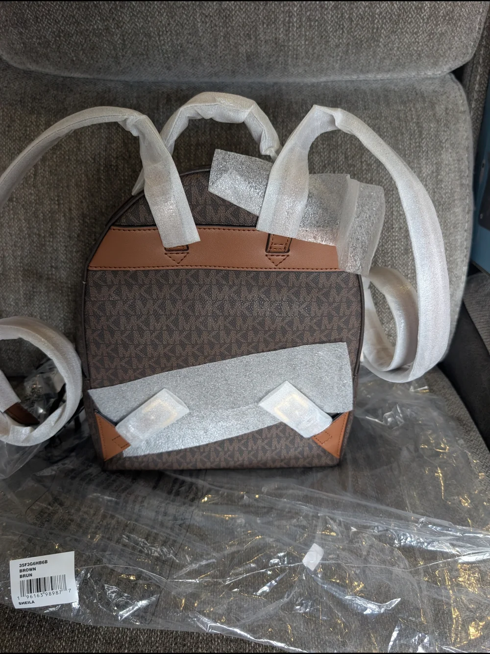 Michael Kors Brown Signature Backpack